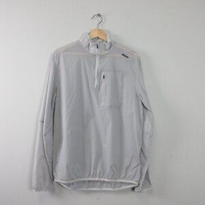 Brady Brand Men's Half Zip Golf Jacket M Grey Pullover Pocket Training Sport